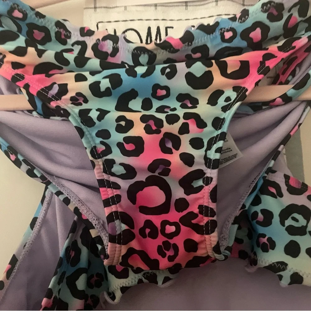Multicolor Leopard Print Cropped Tank Top